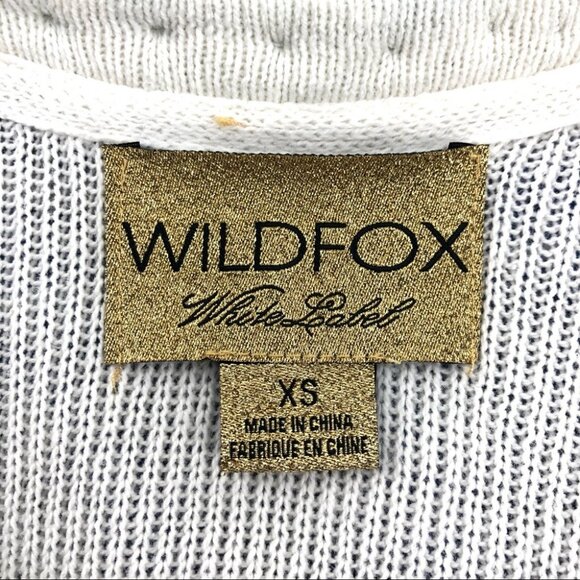 Blue Wildfox "Frida Traveler Fringe" Sweater/ Poncho XS - Picture 7 of 9